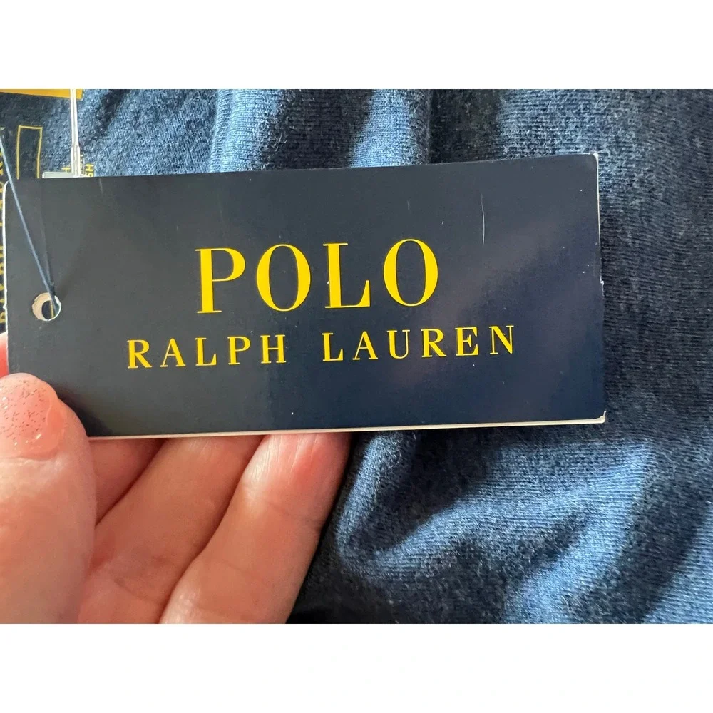 Polo Ralph Lauren Mens Classic Fit T-Shirt Blue Heather Pony Logo NWT Size M